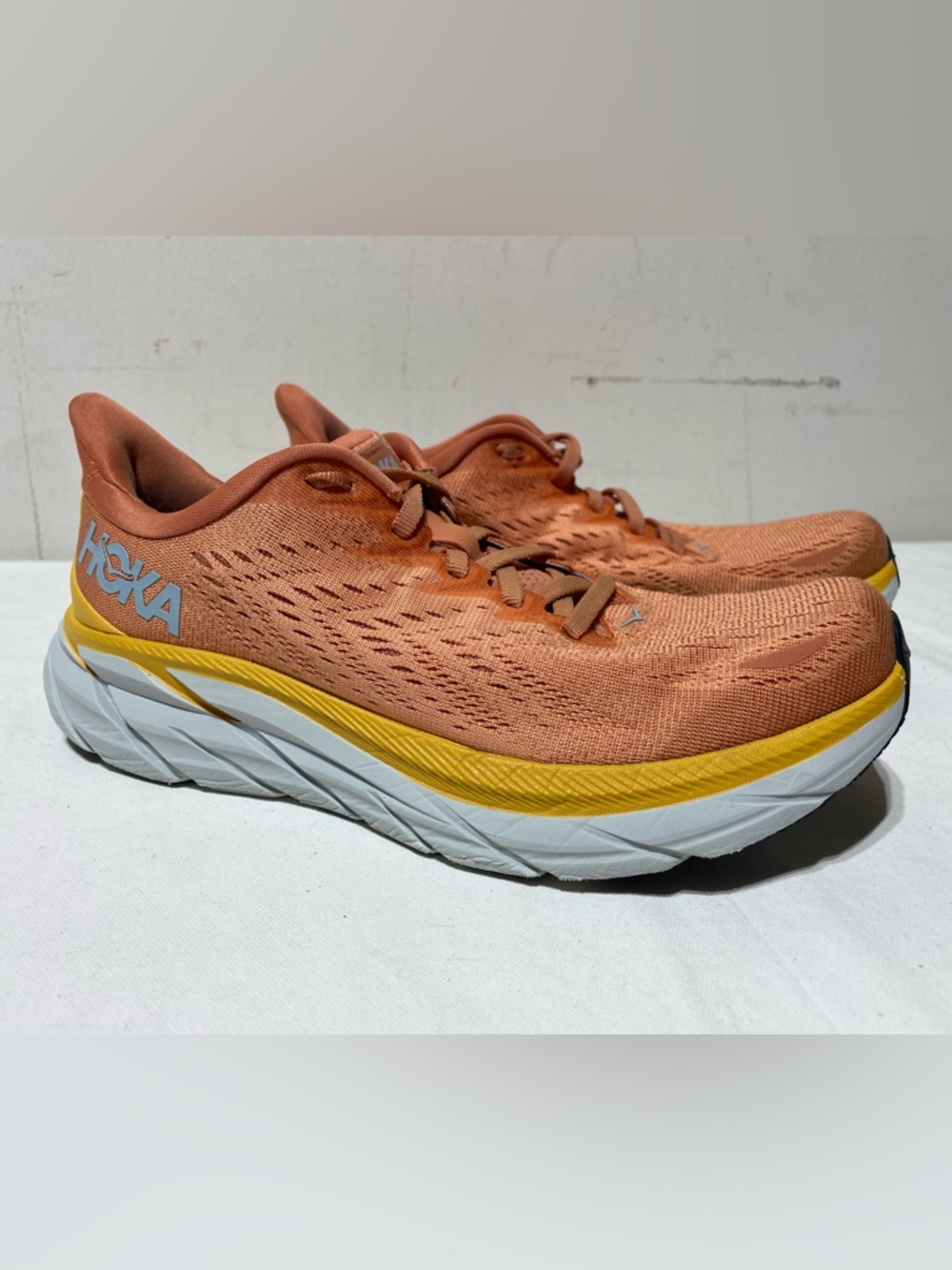 HOKA Clifton 8 Womens 7 Wide SBSCR Orange 1121375 Running Shoes Comfort - Picture 7 of 15